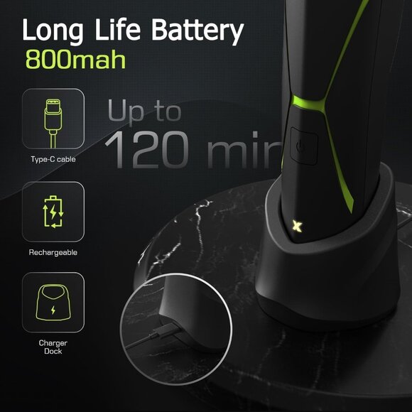 Men’s Electric Body Hair Trimmer – Waterproof Groin & Ball Groomer, Cordless Rec - Picture 4 of 7